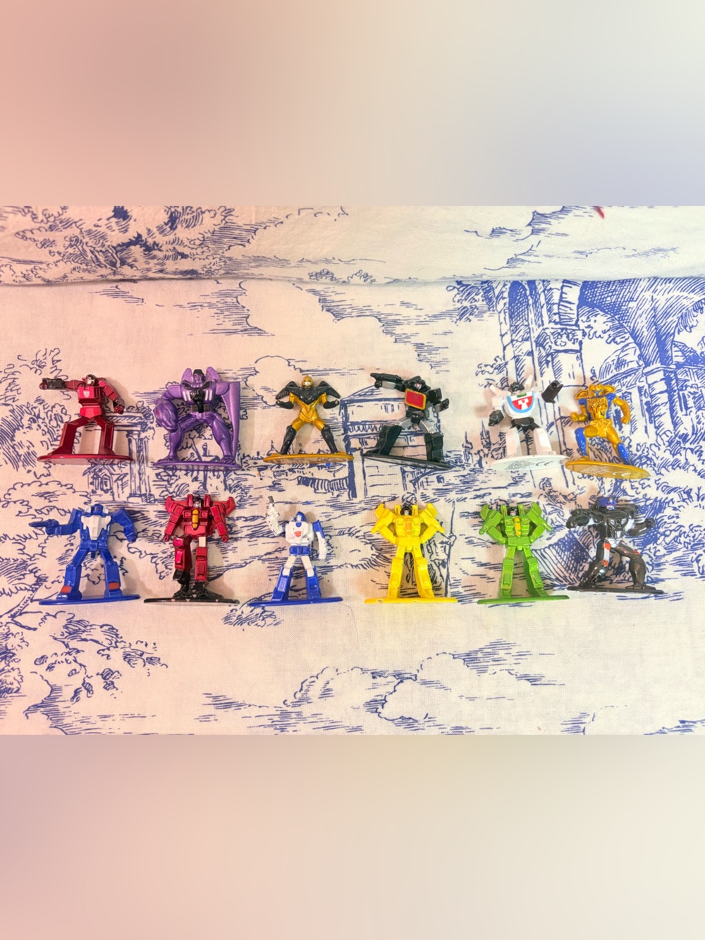 SET OF 12 DIECAST FIGURES "TRANSFORMERS" NANO METALFIGS BY JADA